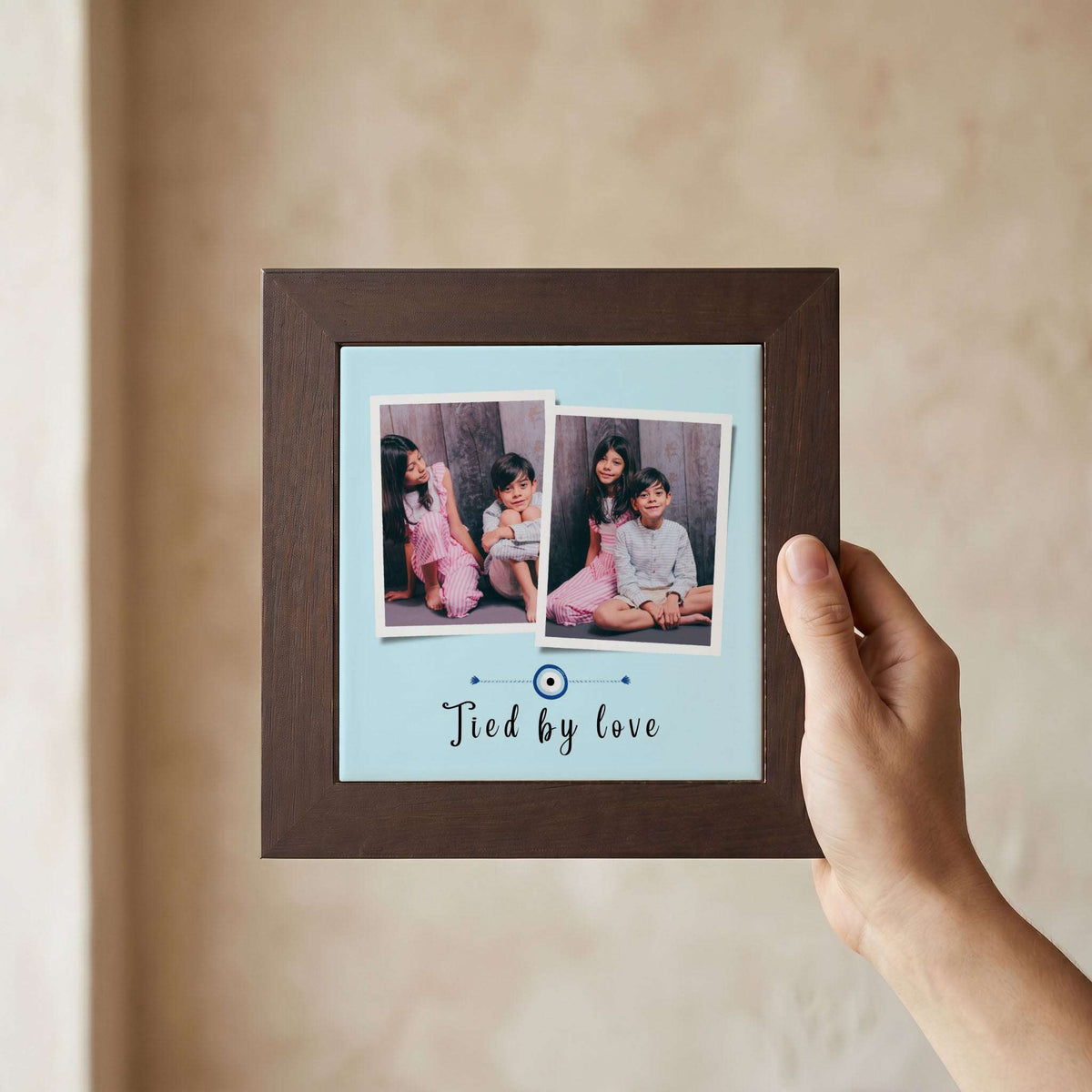 Tied by Love - Custom Framed Ceramic Tile