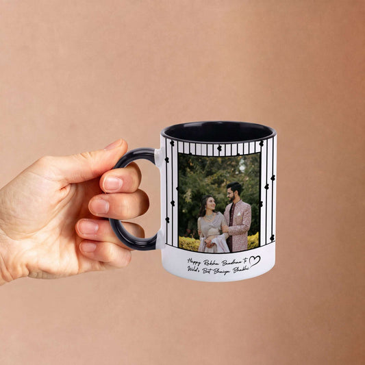 World's Best Bhaiya Bhabhi - Custom Black Accent Mug