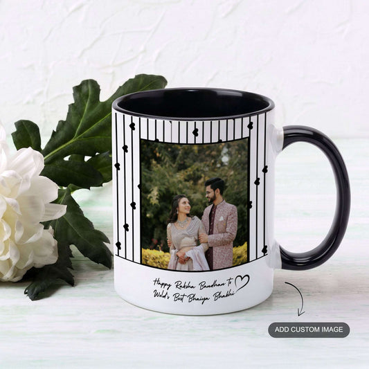 World's Best Bhaiya Bhabhi - Custom Black Accent Mug