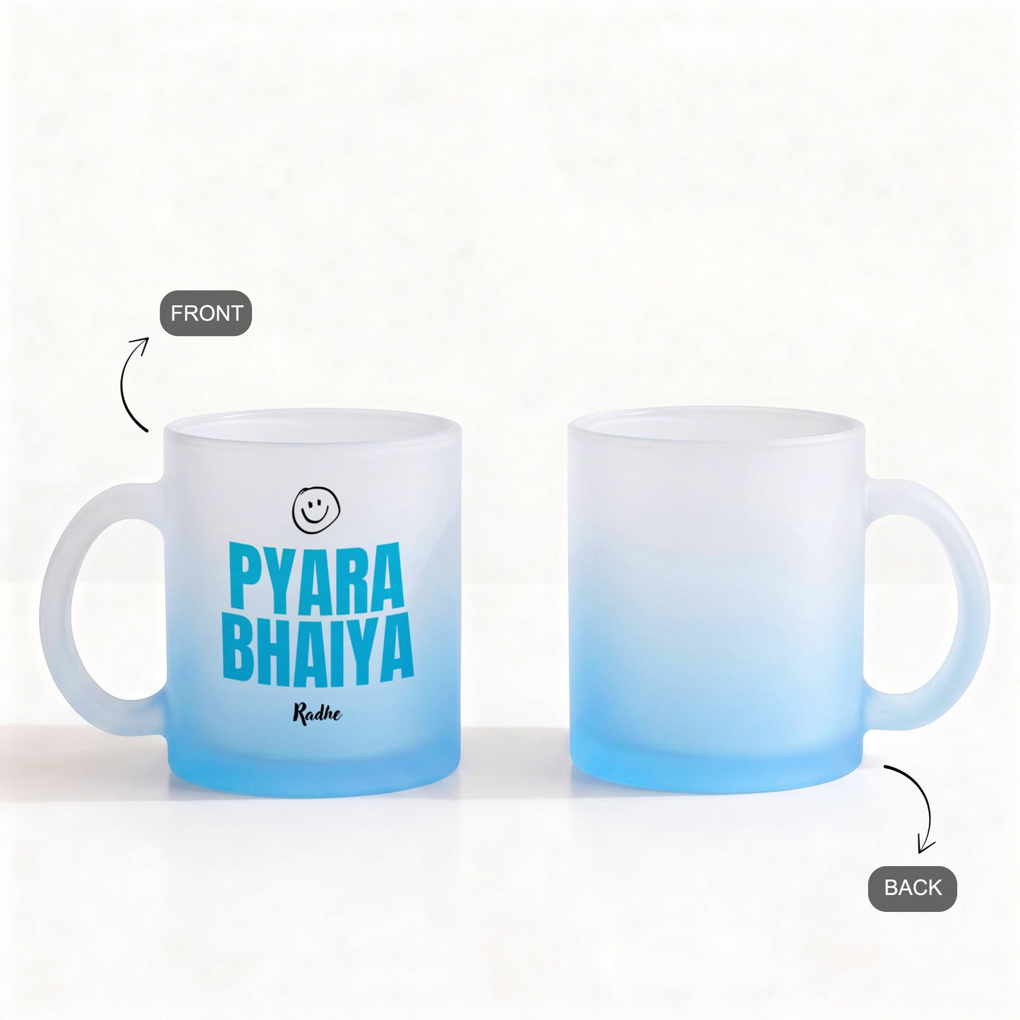 Pyara Bhaiya – Custom Blue Frosty Mug