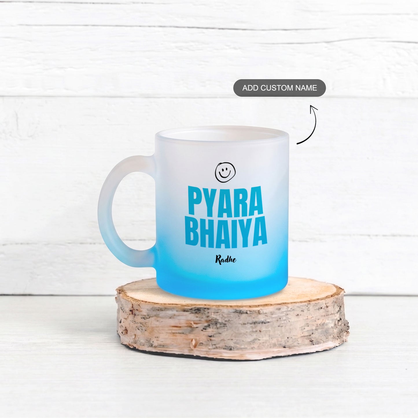 Pyara Bhaiya – Custom Blue Frosty Mug