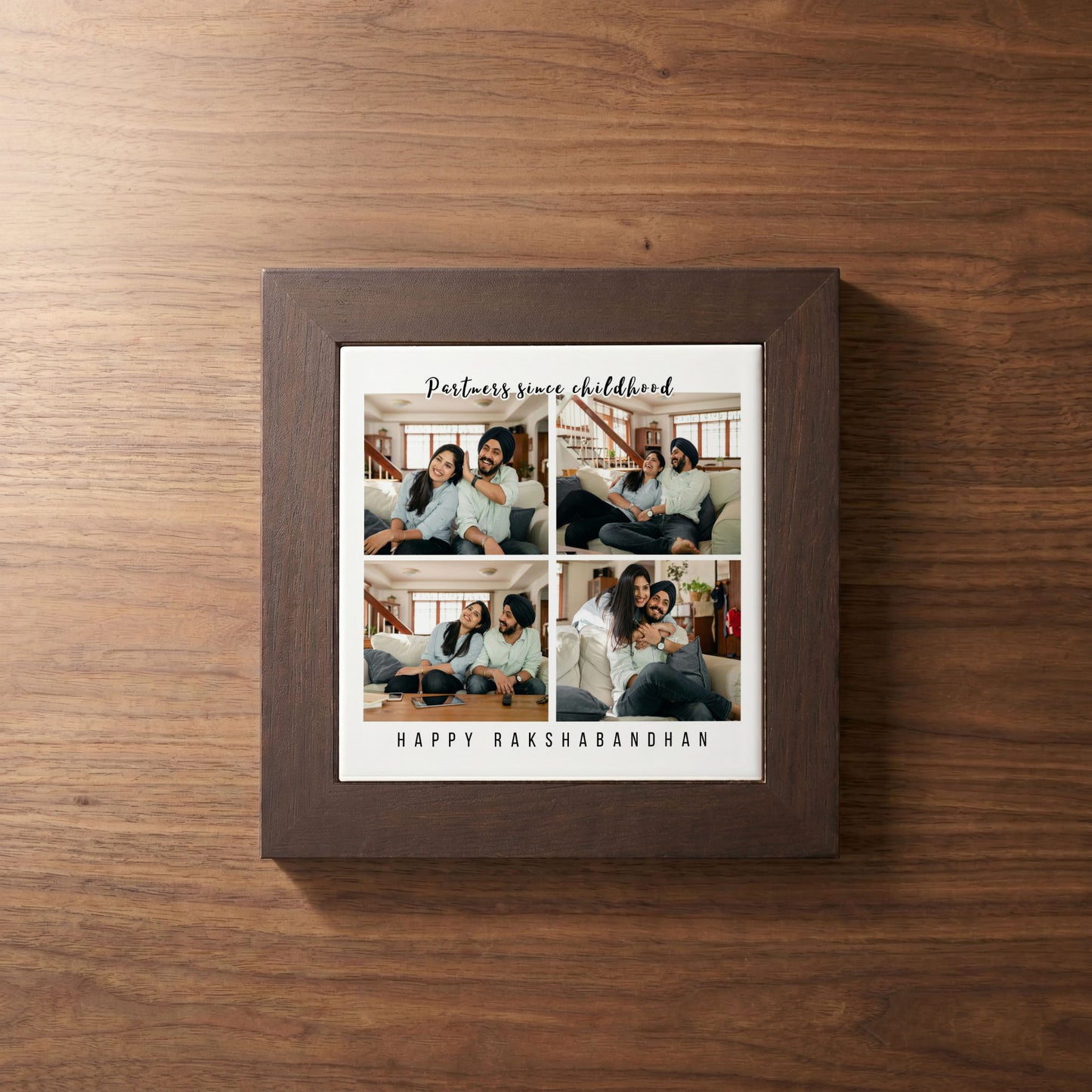 Partners Since Childhood - Custom Framed Ceramic Tile
