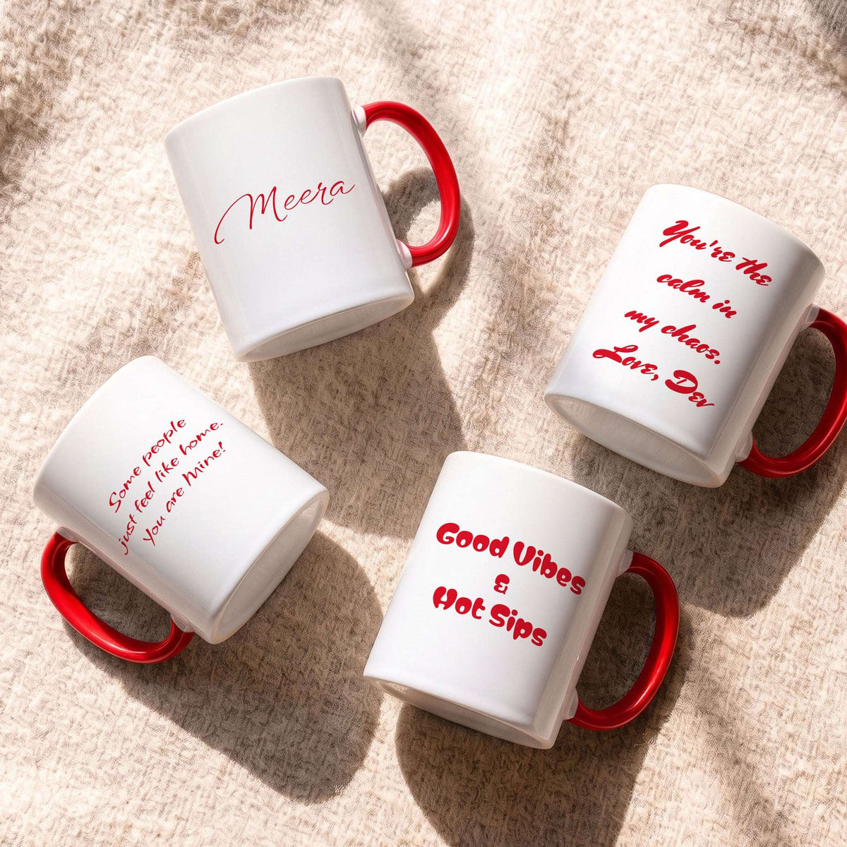 Custom Red Accent Mug