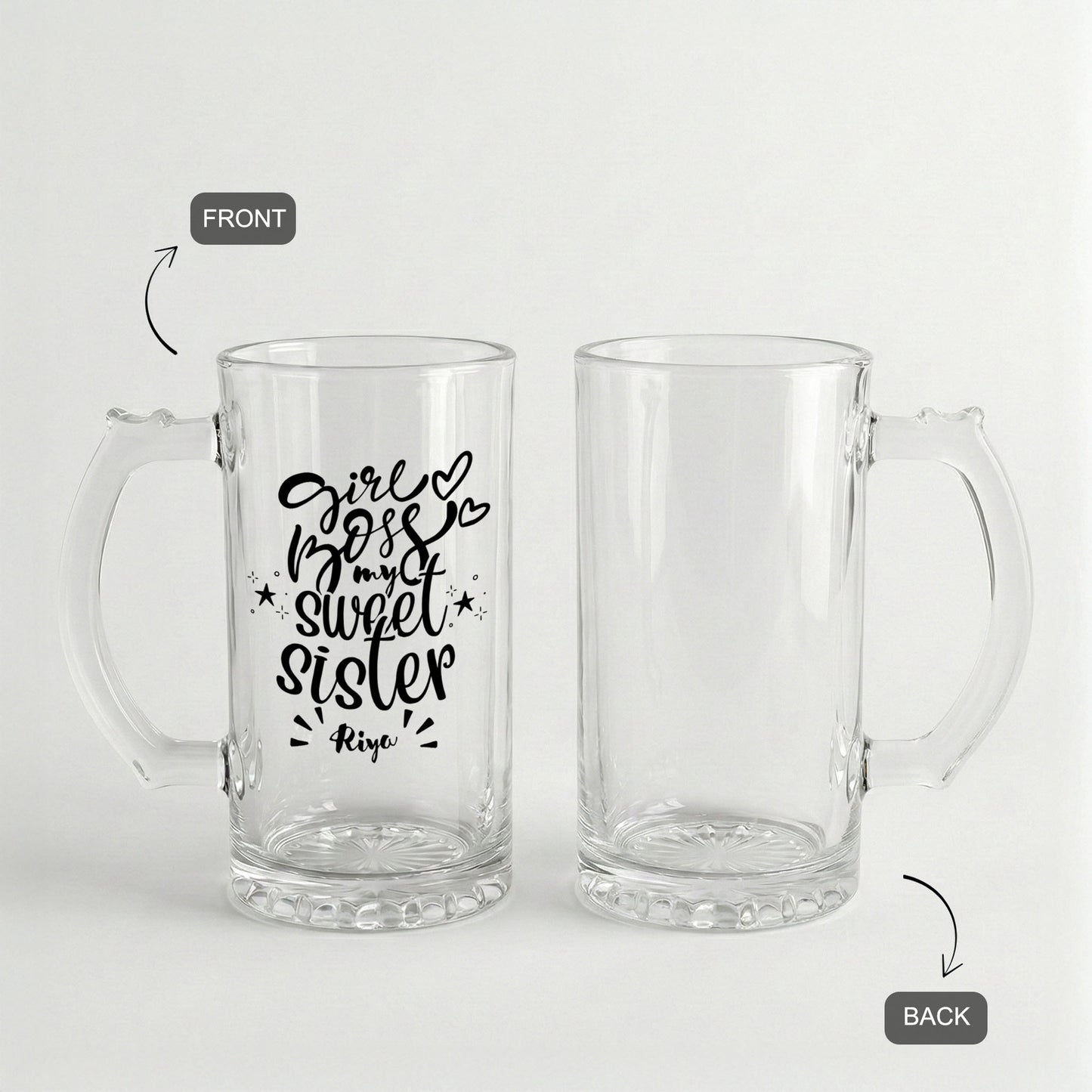Girl Boss Sister - Custom Beer Mug