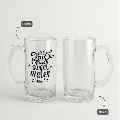 Girl Boss Sister - Custom Beer Mug