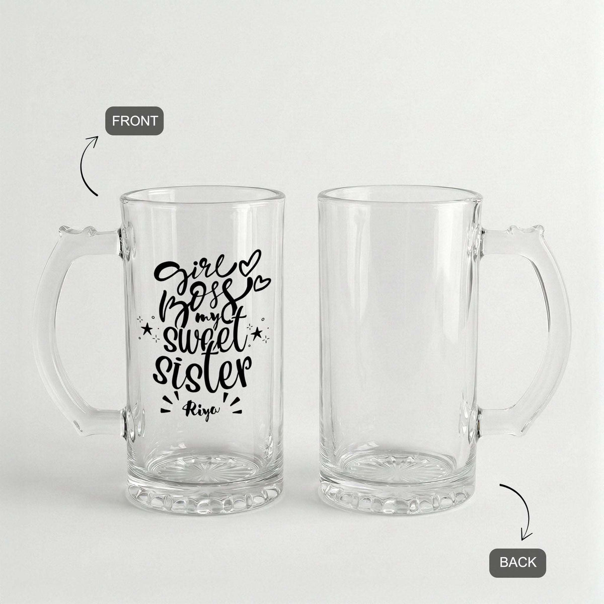 Girl Boss Sister - Custom Beer Mug