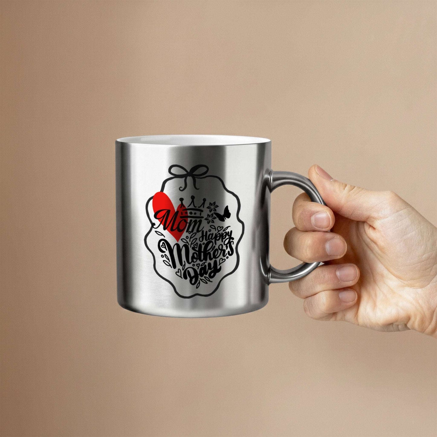 Happy Mother's Day – Custom Silver Metallic Mug