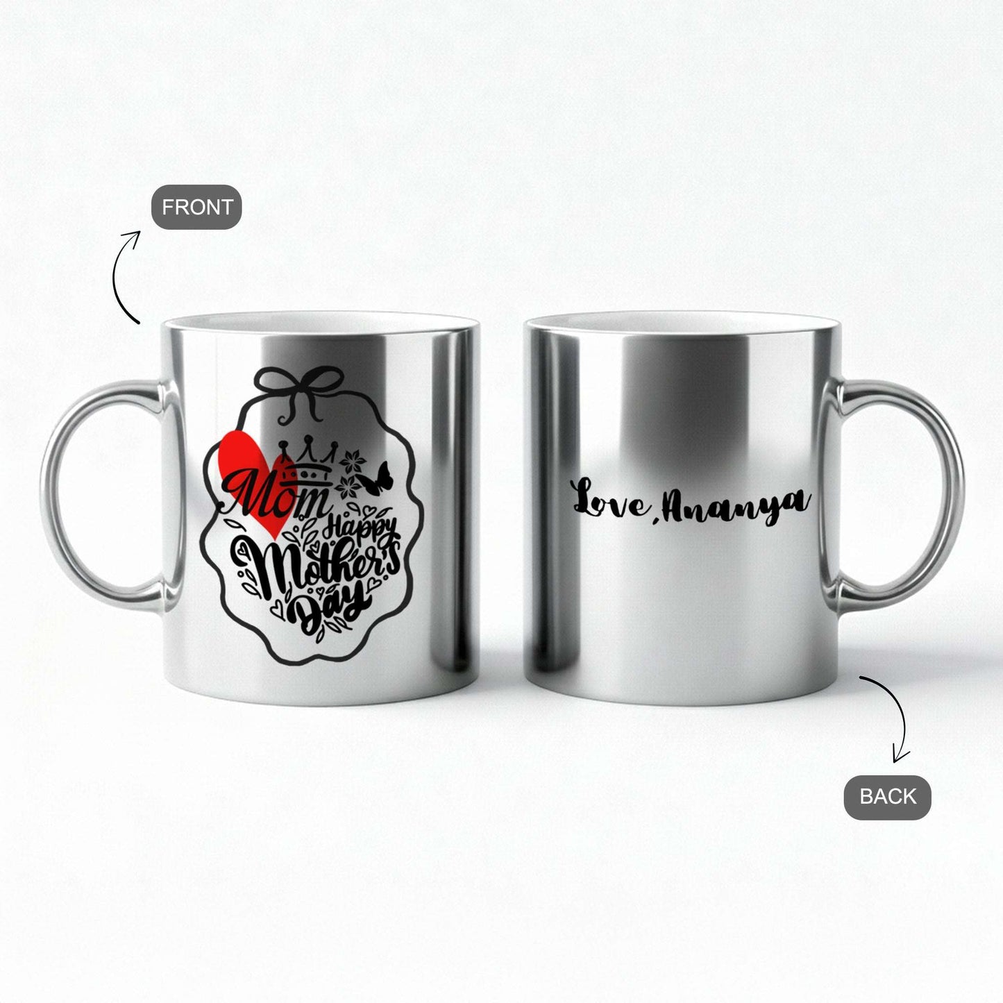 Happy Mother's Day – Custom Silver Metallic Mug