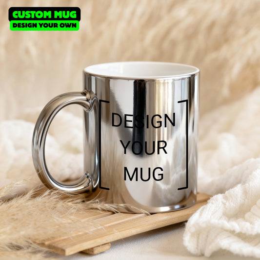 Custom Silver Metallic Mug