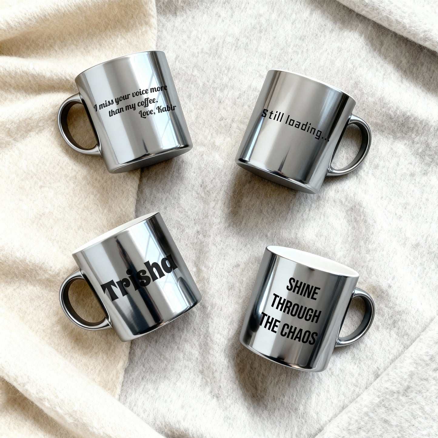 Custom Silver Metallic Mug