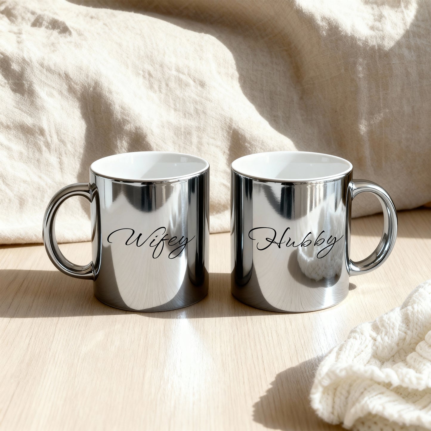 Custom Silver Metallic Mug