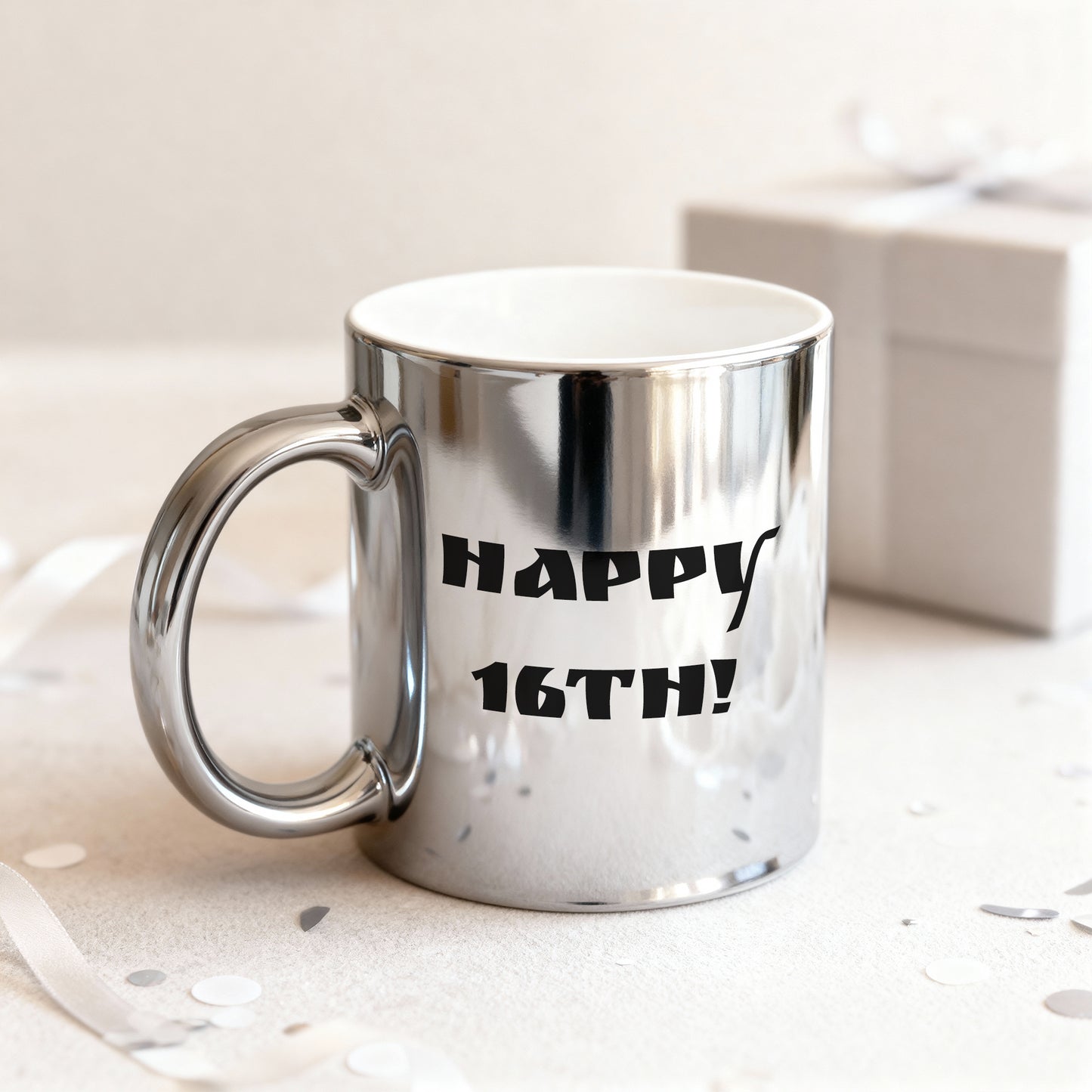 Custom Silver Metallic Mug