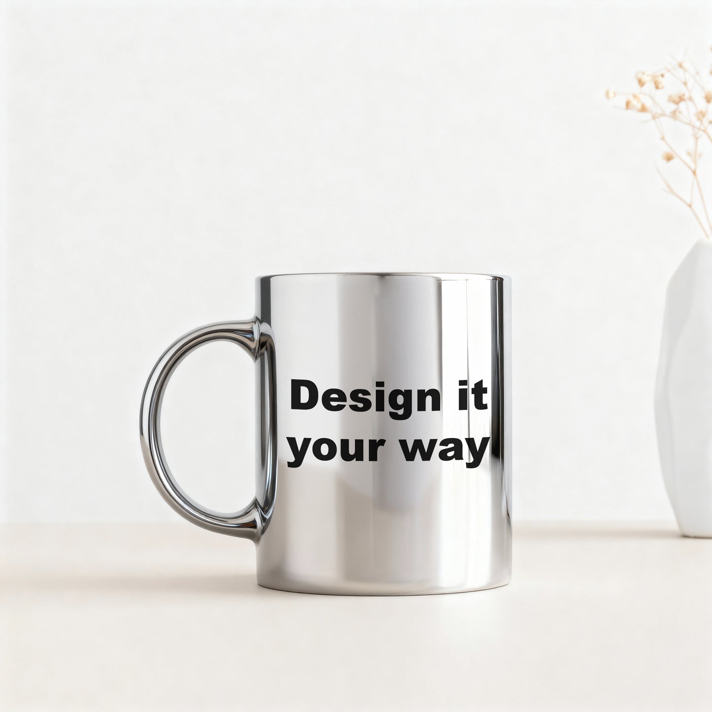 Custom Silver Metallic Mug