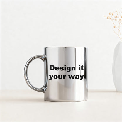 Custom Silver Metallic Mug