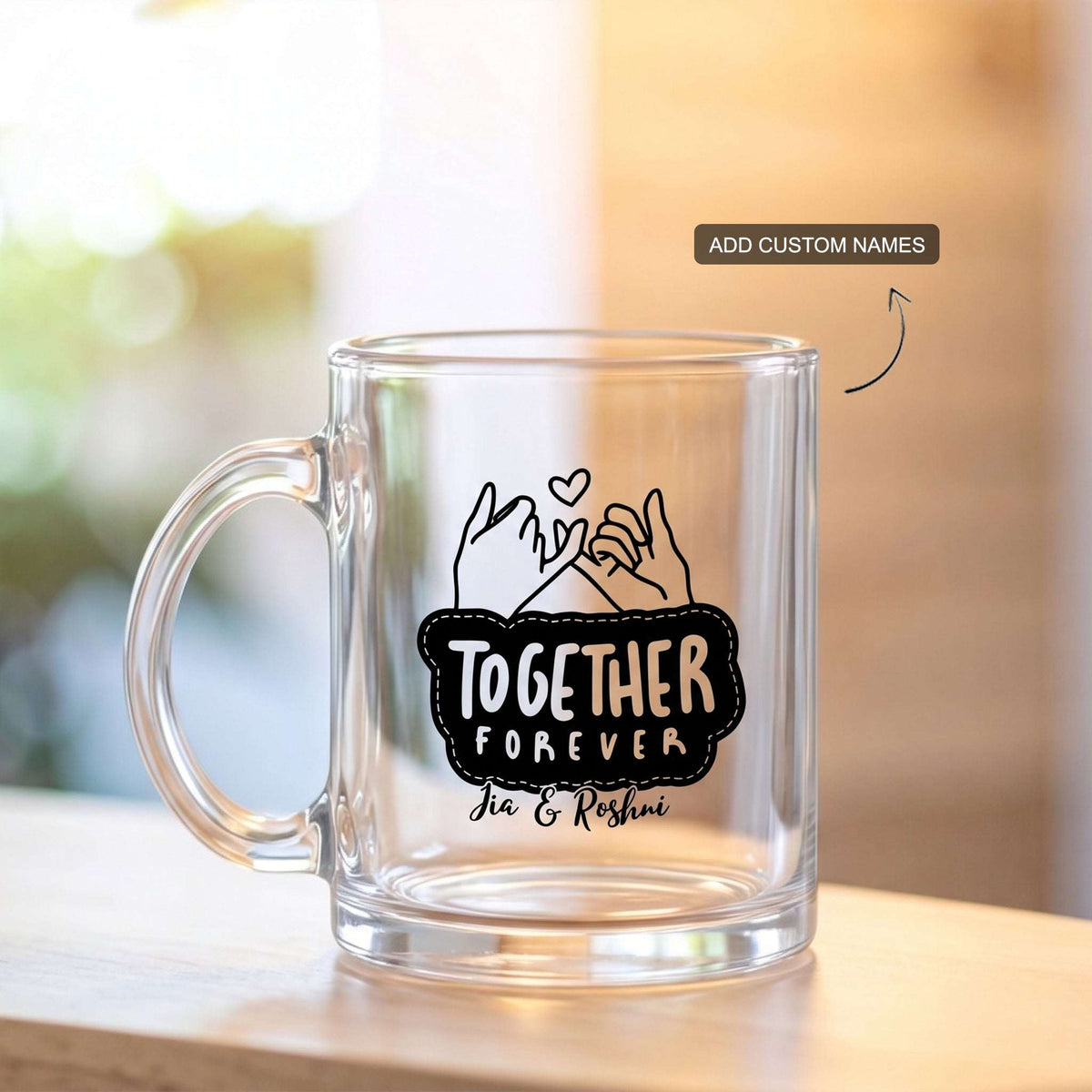 Together Forever - Custom Clear Glass Mug