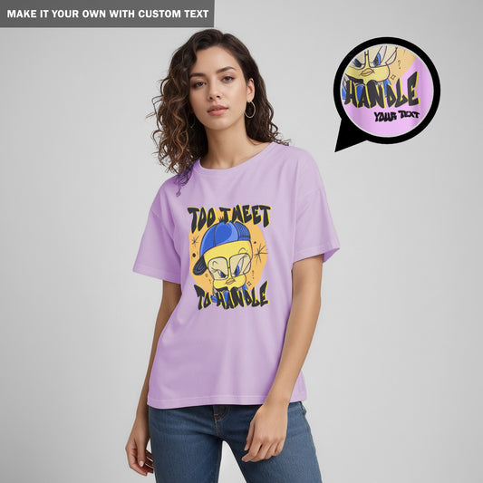 Too Tweet Too Handle - Oversized TShirt - Women