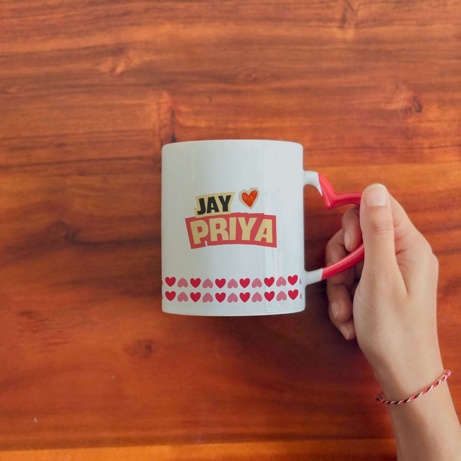 I Love You - Custom Heart Handle Mug