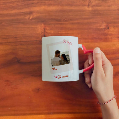 Te Amo - Custom Heart Handle Mug (Set of 2)