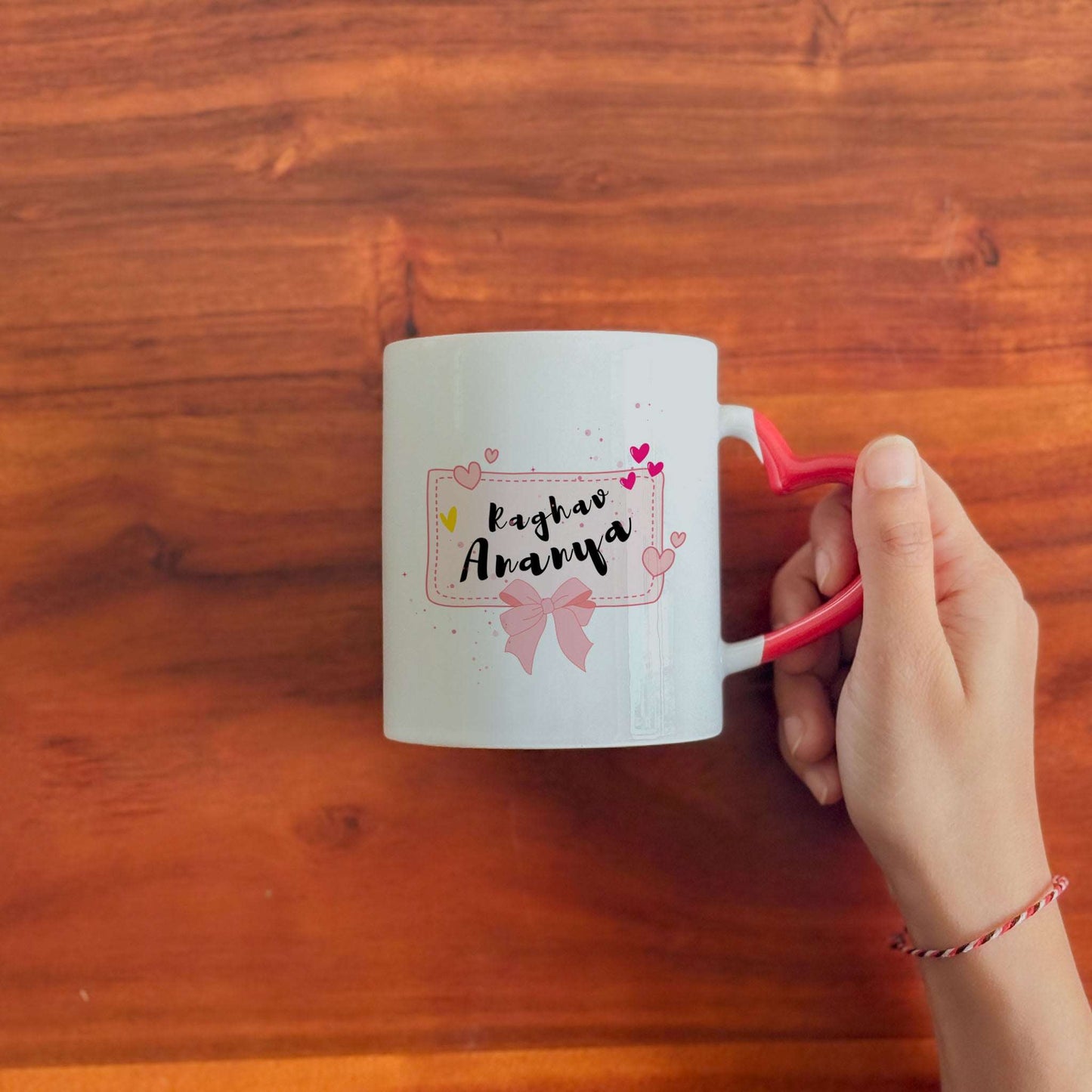 Reminder of My Love - Custom Heart Handle Mug (Set of 2)