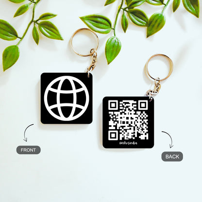 Business Promo – Custom QR Double Sided Keychain