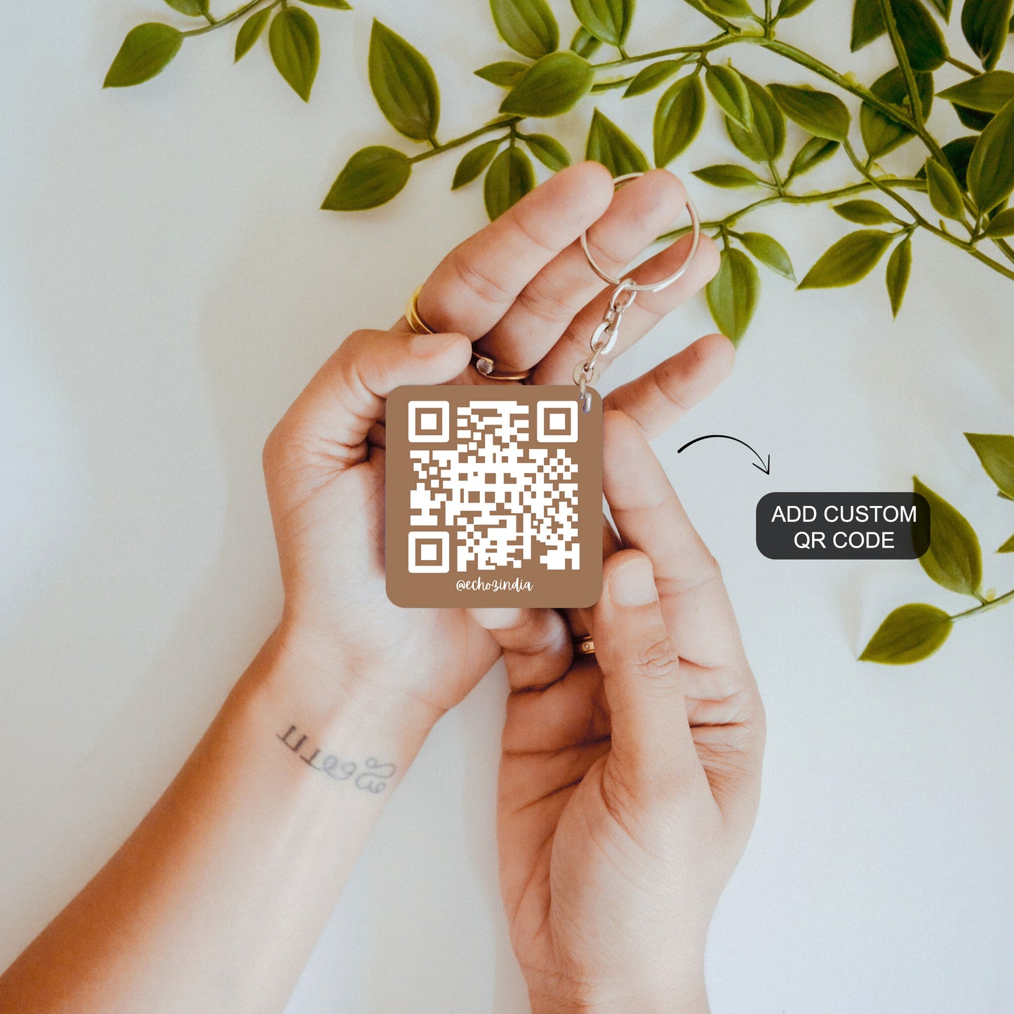 Business Promo – Custom QR Double Sided Keychain