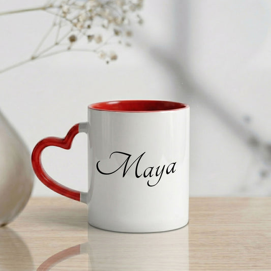 Custom Heart Handle Mug