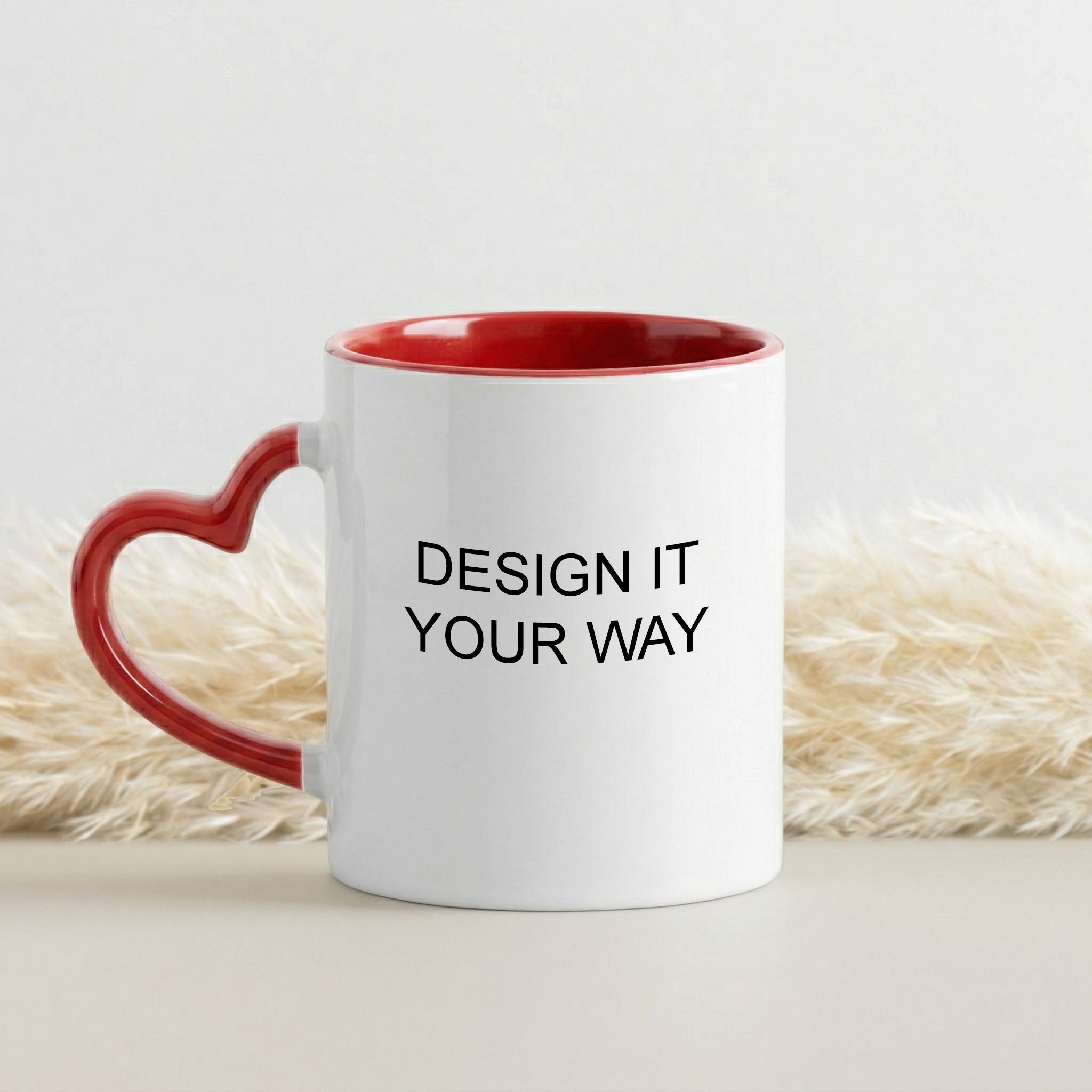 Custom Heart Handle Mug