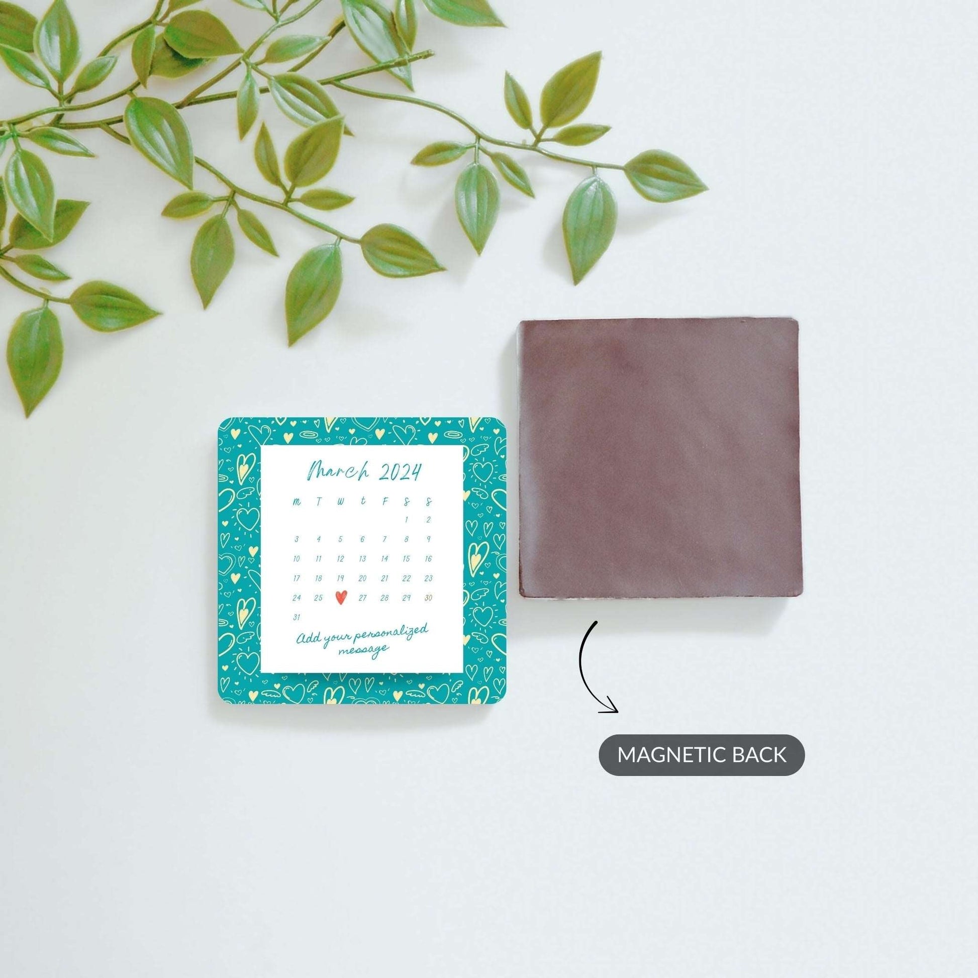 Love on the Calendar - Custom Fridge Magnet