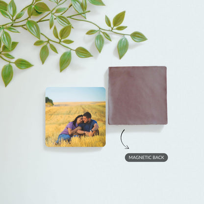 Personalized Found My Lobster magnet and custom photo magnet with back detail