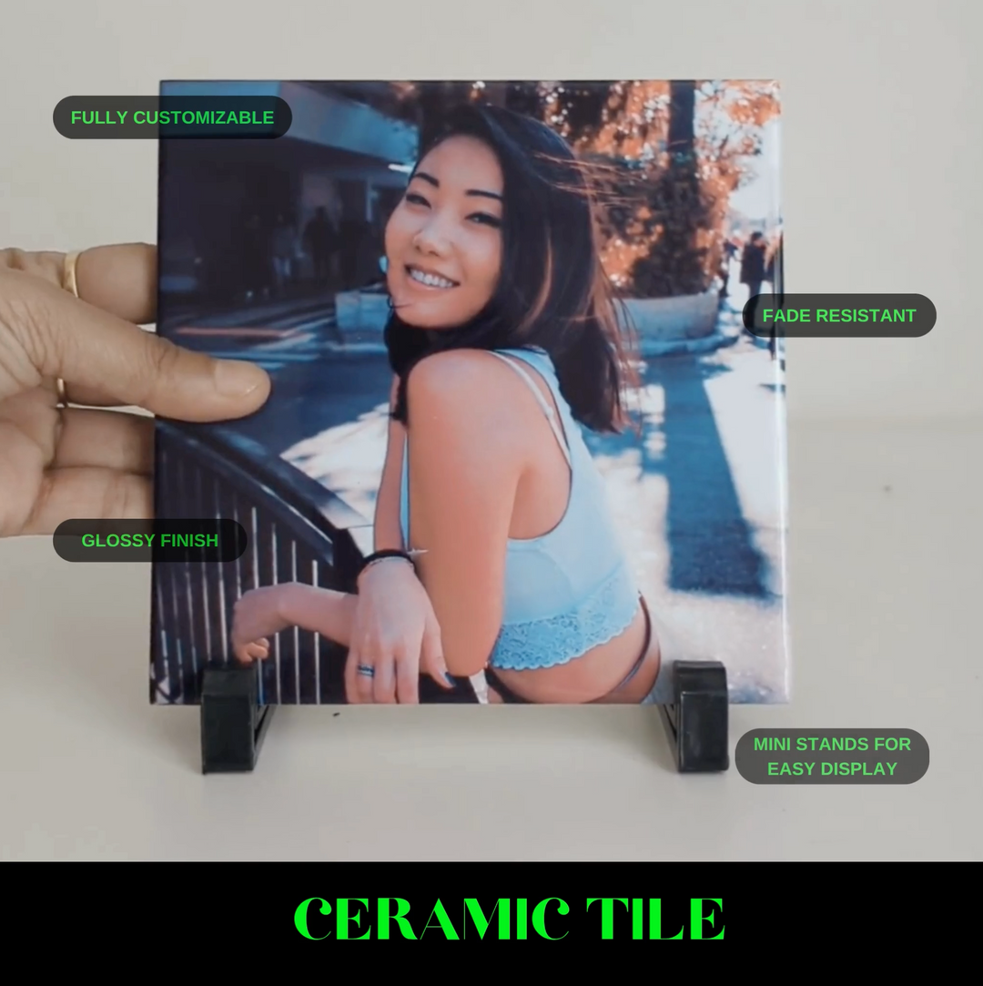 A Gift from the Heart – Custom Initials Ceramic Tile