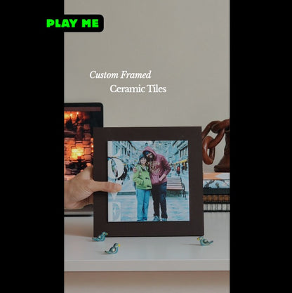 Papa My Forever Hero - Custom Framed Ceramic Tile