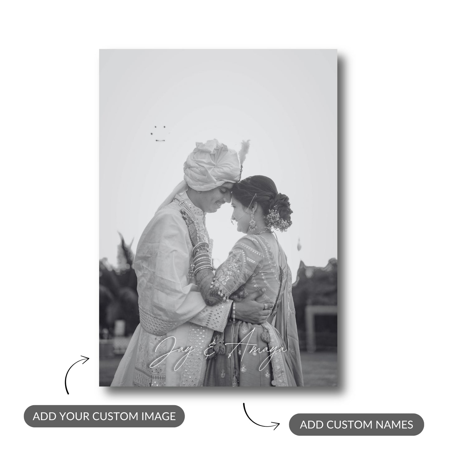 Our Story – Custom Couple & Calendar Metal Print Bundle (Set of 2)