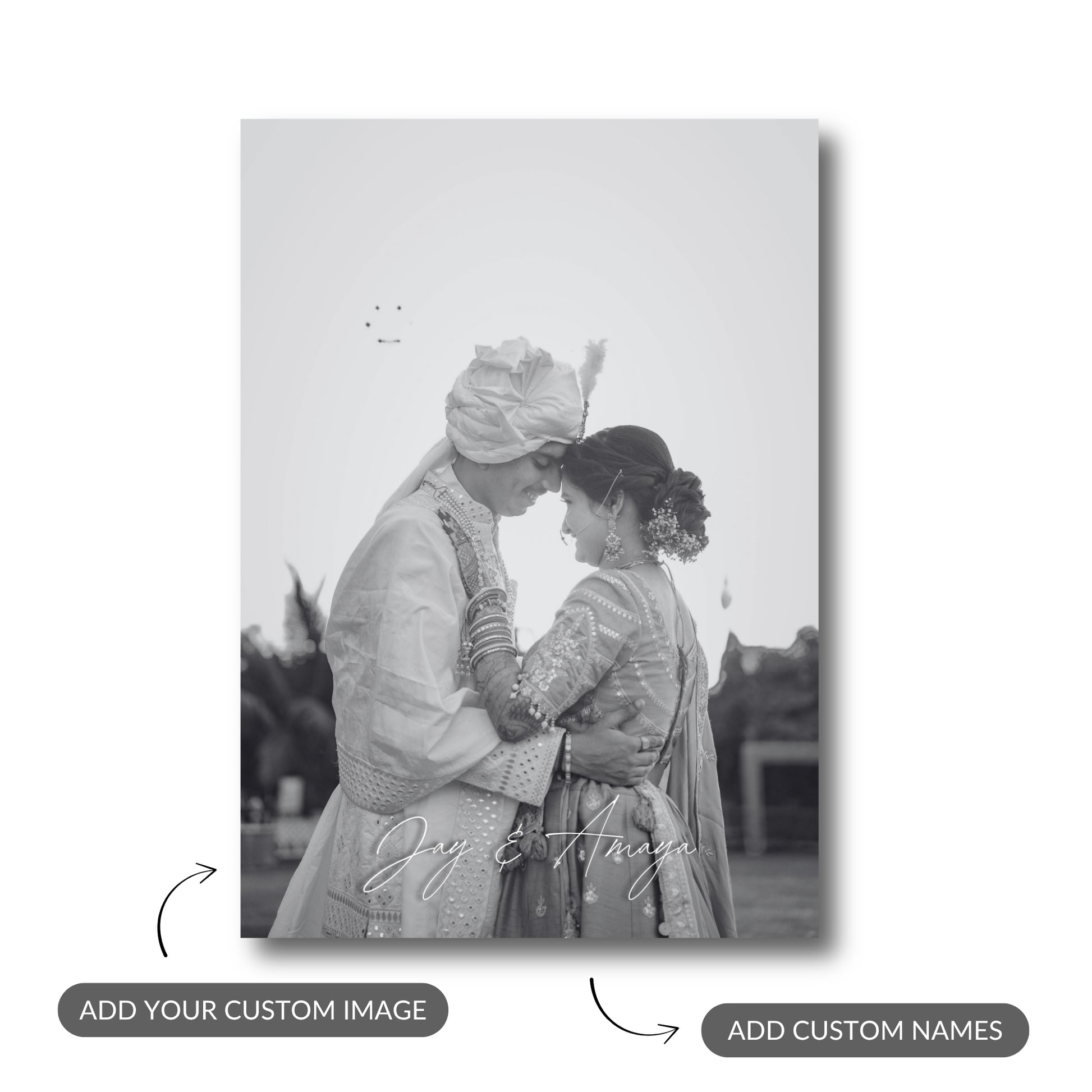 Our Story – Custom Couple & Calendar Metal Print Bundle (Set of 2)