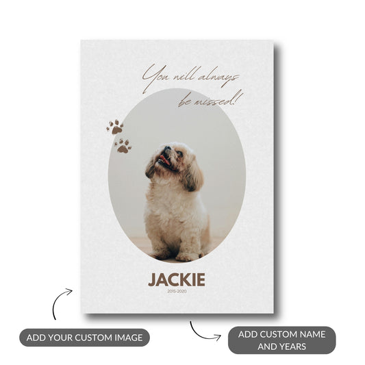 Pawprint – Custom Pet Memorial Metal Print