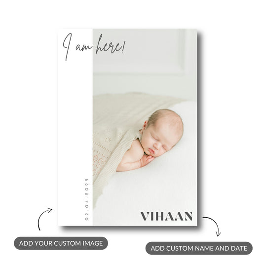 I Am Here – Custom Baby Metal Print