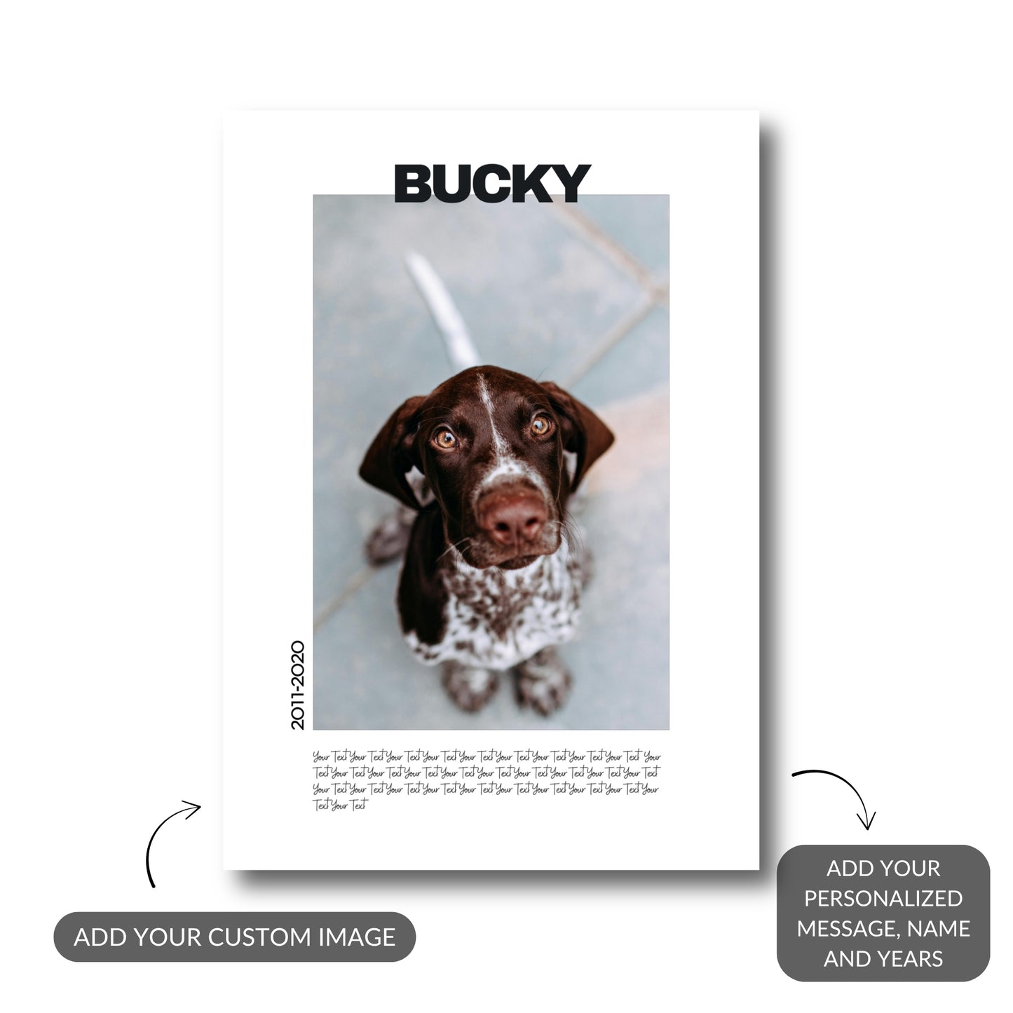 Forever in Our Heart – Custom Pet Memorial Metal Print