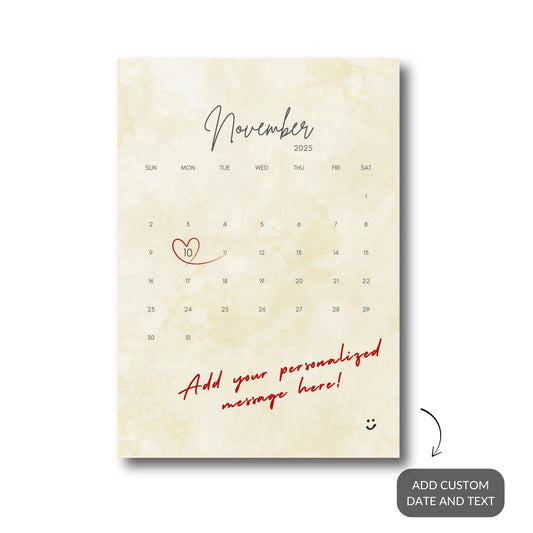 Special Day - Custom Metal Calendar